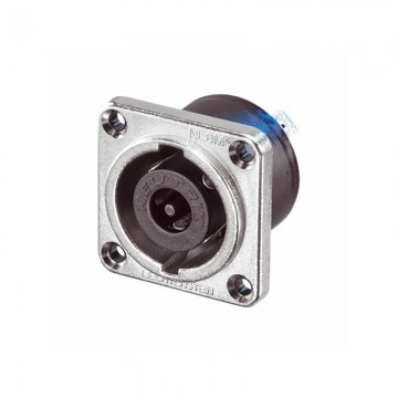 Đầu cắm speakON Neutrik NL8MPR 8 chân gắn panel, mặt bích kim loại
